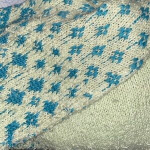 Free People Sugar Mountain Sweater Cream & Blue